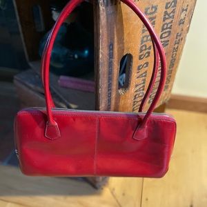 Beautiful Hobo The Original Red Leather Double Handle Shoulder Bag